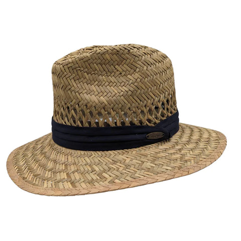 panama hat style with black band