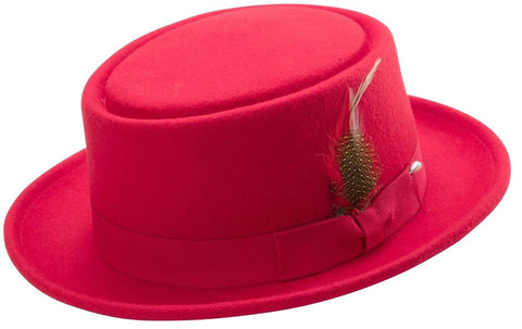 red pork pie hat