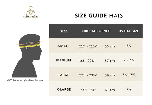 size guide for hats