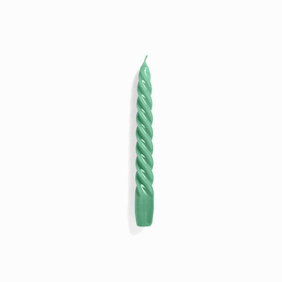 Kerze - Candle Twist green