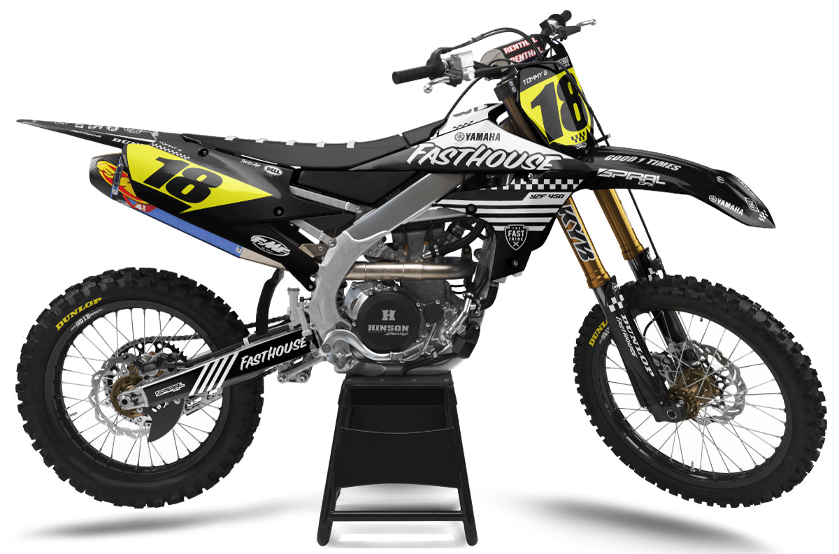 Yamaha // Checkered Blue (All Bikes) Motocross Graphics Kit by 