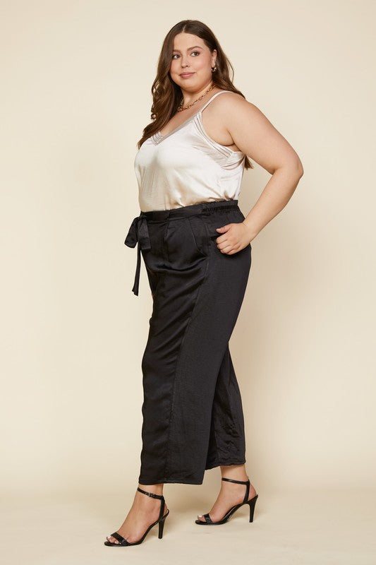 Buy Bar III women plus size satin drawstring pants rust Online