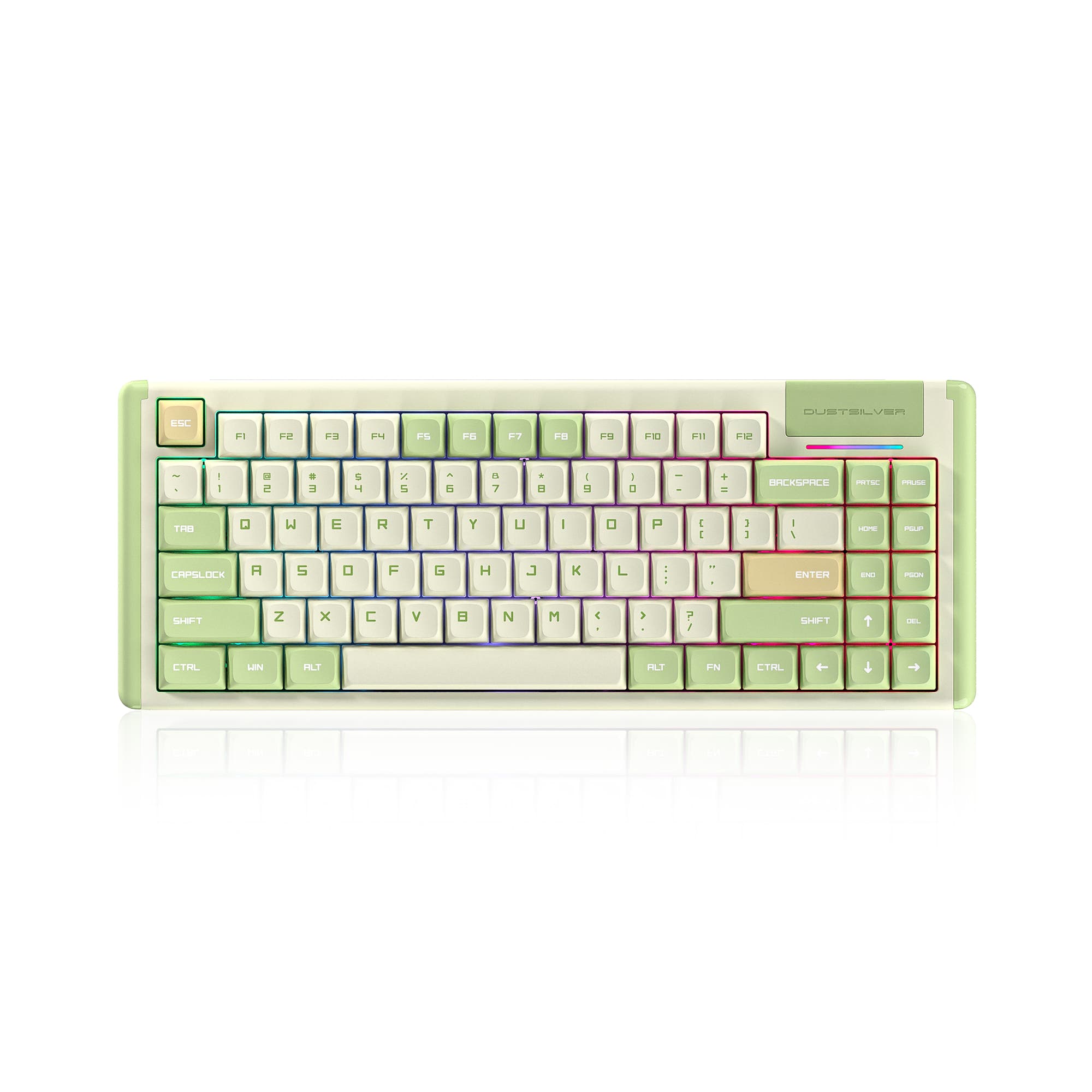 Dustsilver K84 Melon Shake Wired Hot Swappable Mechanical Keyboard Hot SALE Wired RGB backlit / Gateron G Pro Red Switch / Melon Shake