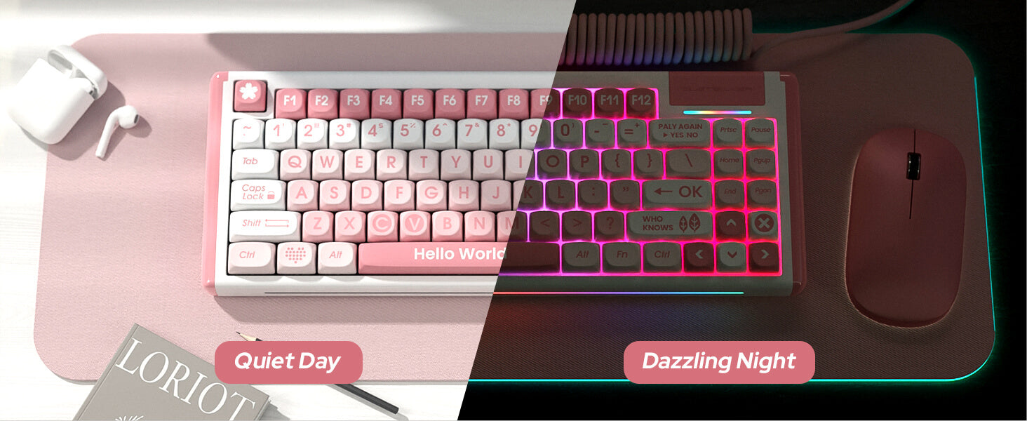 Peach Blossoms Wired 75% layout Mechanical Keyboard