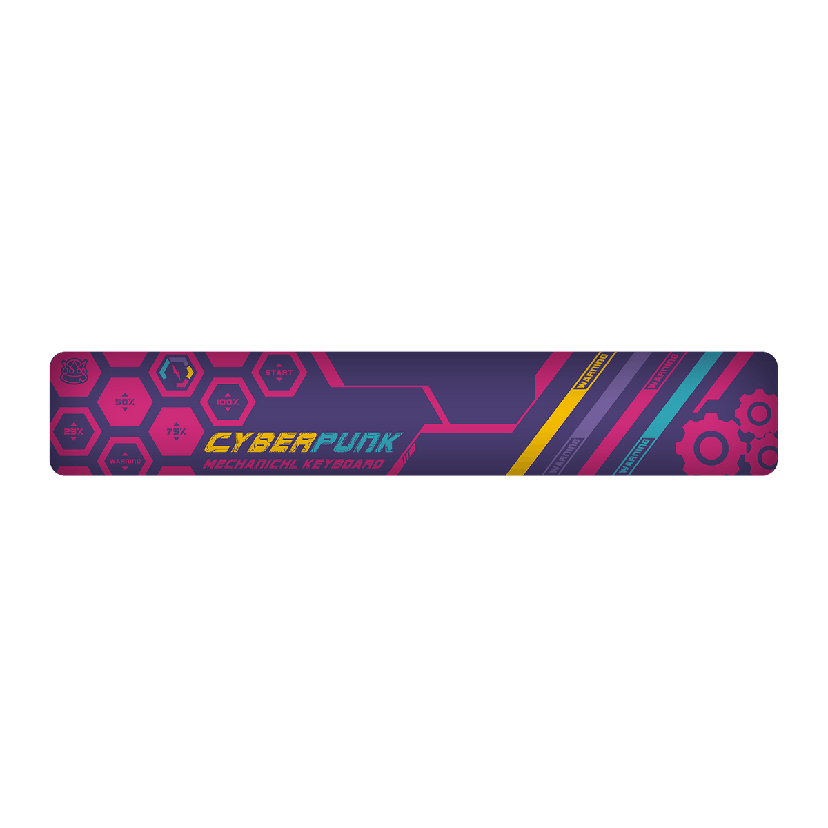 dustsilver™ Keyboard Wrist Rest Purple Cyberpunk Style Pattern