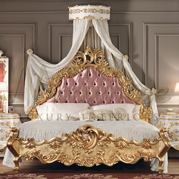 Classical Double Bed With High Footboard