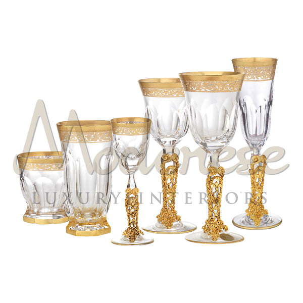 Set 24 People - 144 Pieces, For Each Person: 1 - Old Fashion Glass