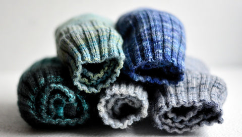 Warm knitted wool socks