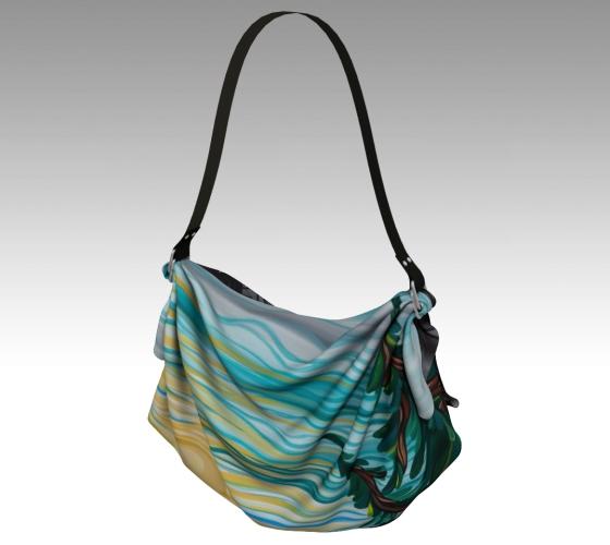 Triangle Tote Bag / Japanese Origami Bag - Rainforest - Blue - Shop chez-lu  Handbags & Totes - Pinkoi