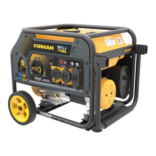 Firman H03652 3650W Recoil Start Gas or Propane Dual Fuel Portable Generator CARB and CETL Certified