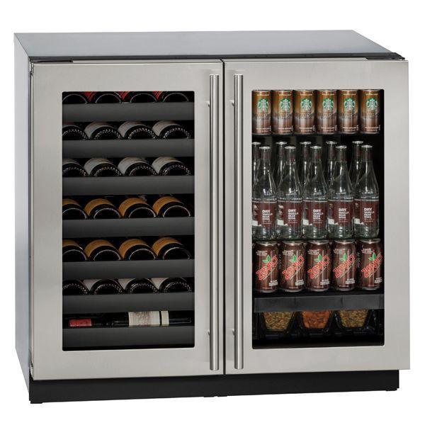 U-Line - 36" 3000 Series Beverage Center w/ French Door (3036BVWC) - Luxury Home Bar product image