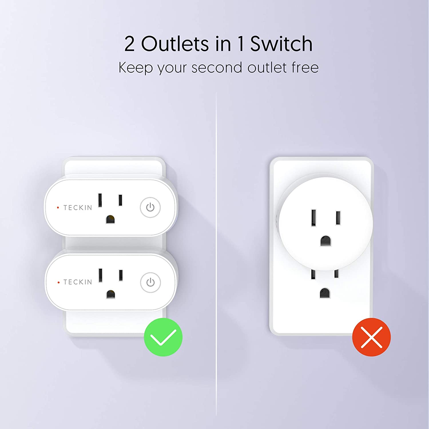 Smart sockets from Teckin. Connect with the Smartlife app and control