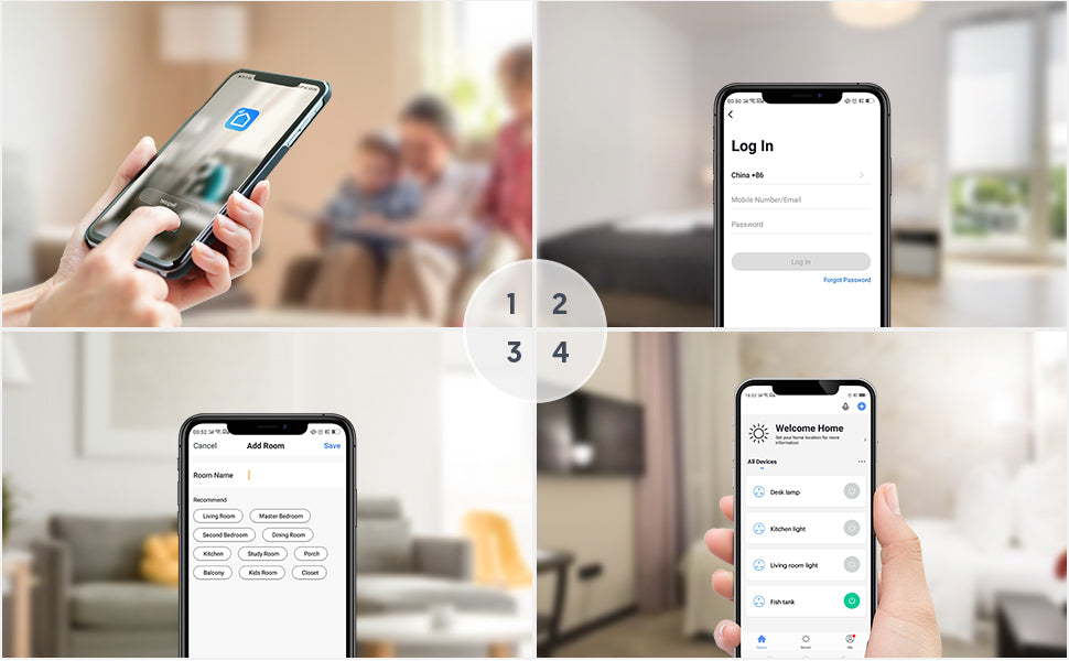 Smart sockets from Teckin. Connect with the Smartlife app and control