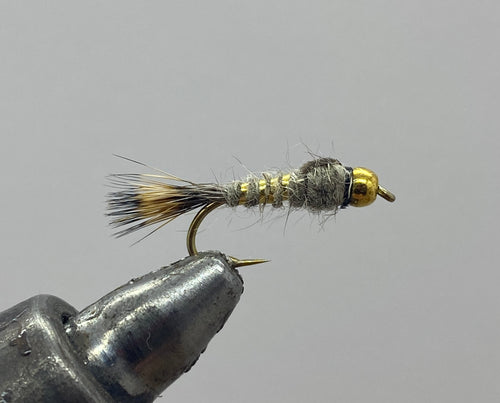 One Dozen (12) - Beadhead Gold Ribbed Hare's Ear - Black - Nymph – Strike  Fly