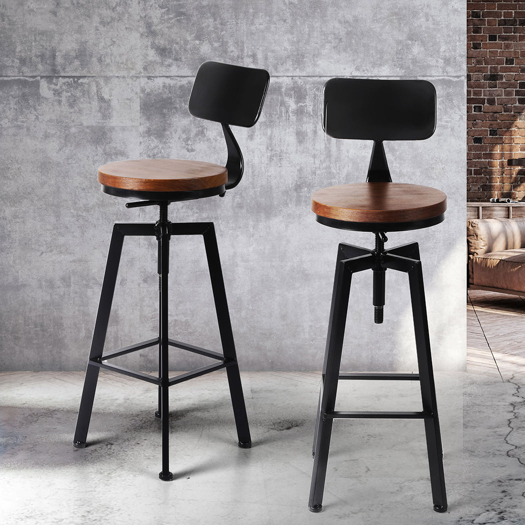 grey industrial bar stools