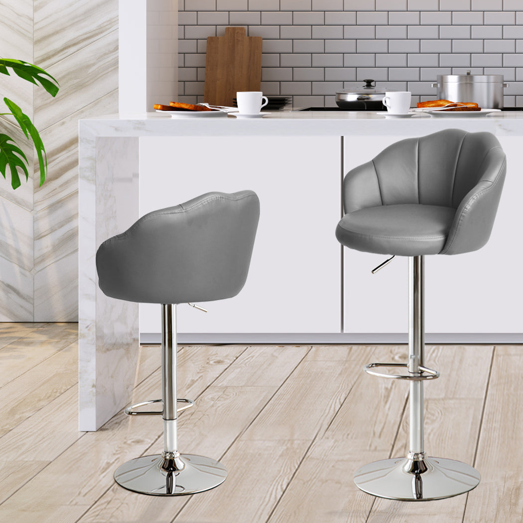 2 x grey bar stools