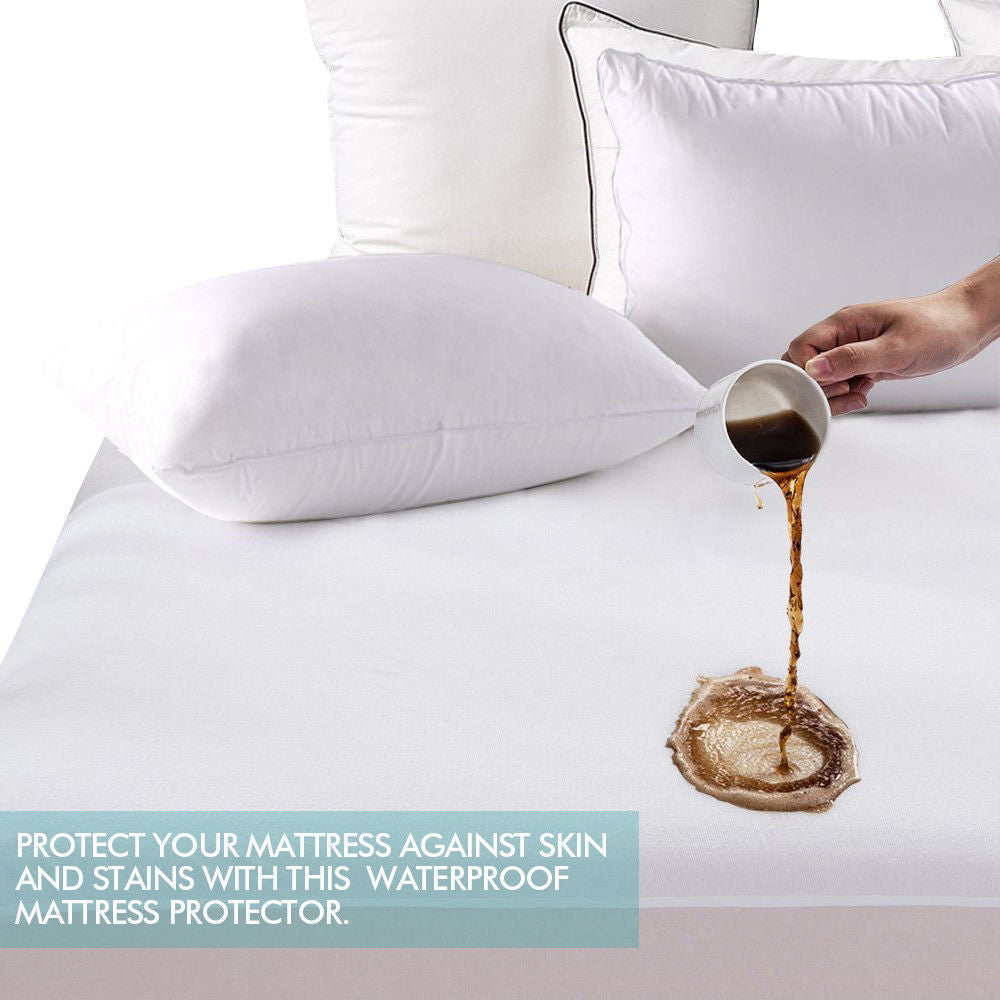 terry waterproof mattress protector double