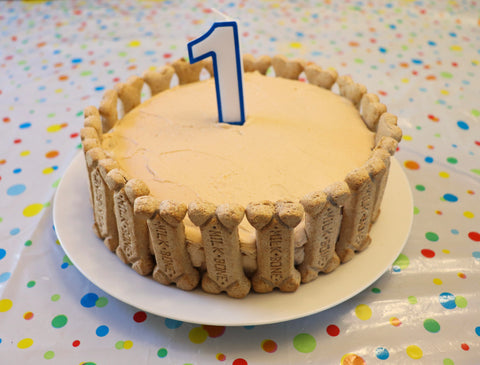 dog birthday cake peanut butter