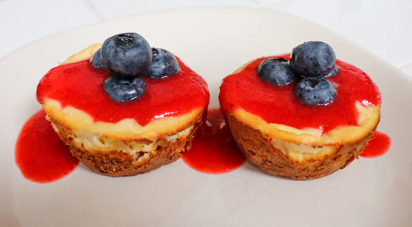 dog cheesecake with strawberry coulis recipe