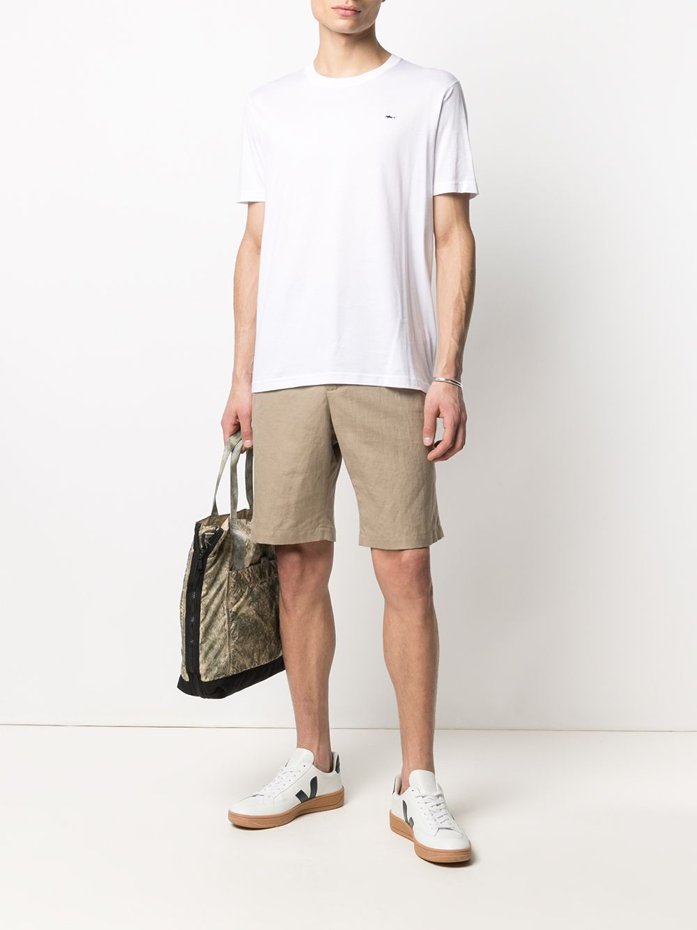 Paul & Shark Logo Patch Cotton T-shirt Clothing In White