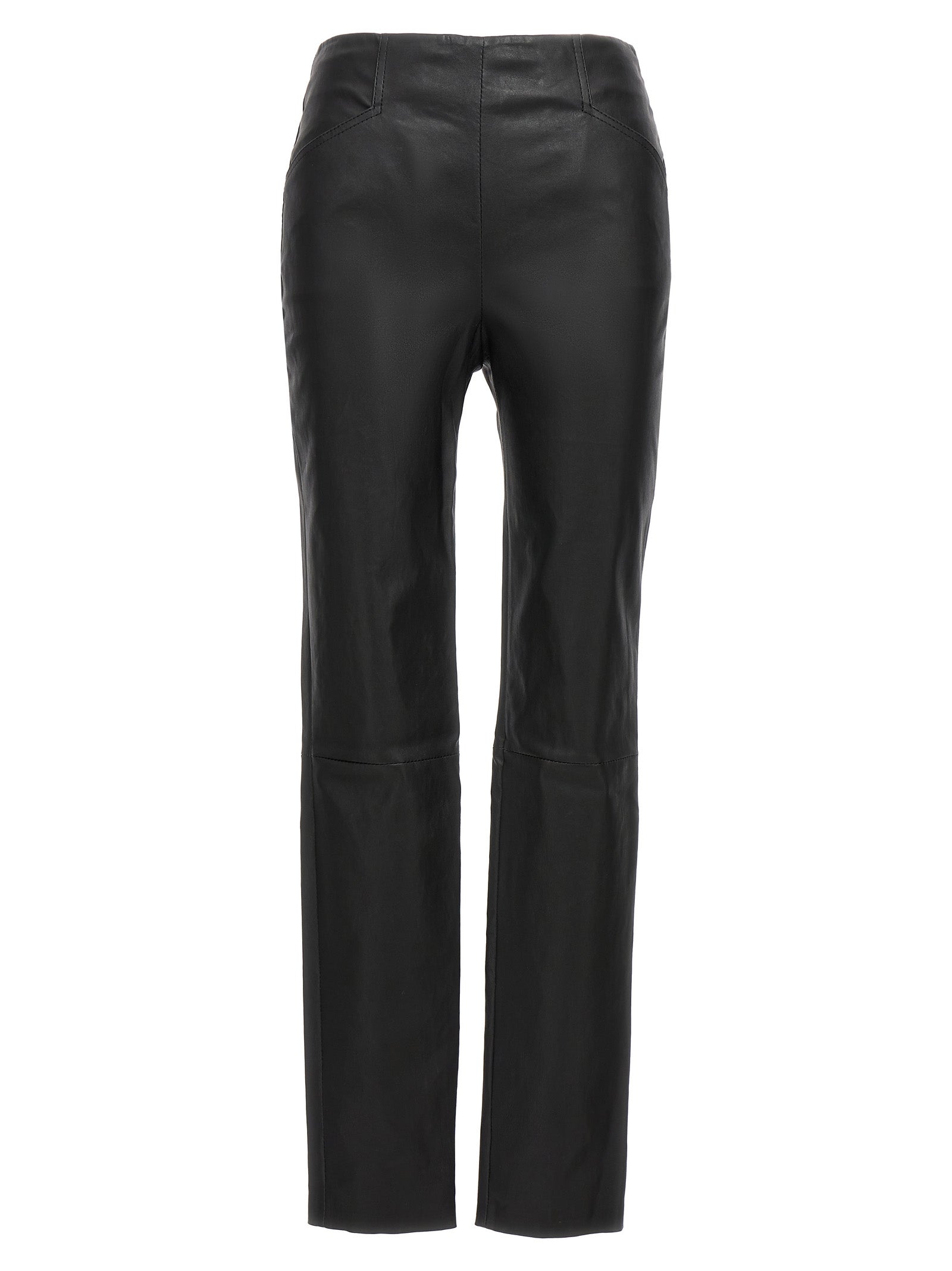 Victoria Beckham Leather Leggings Black