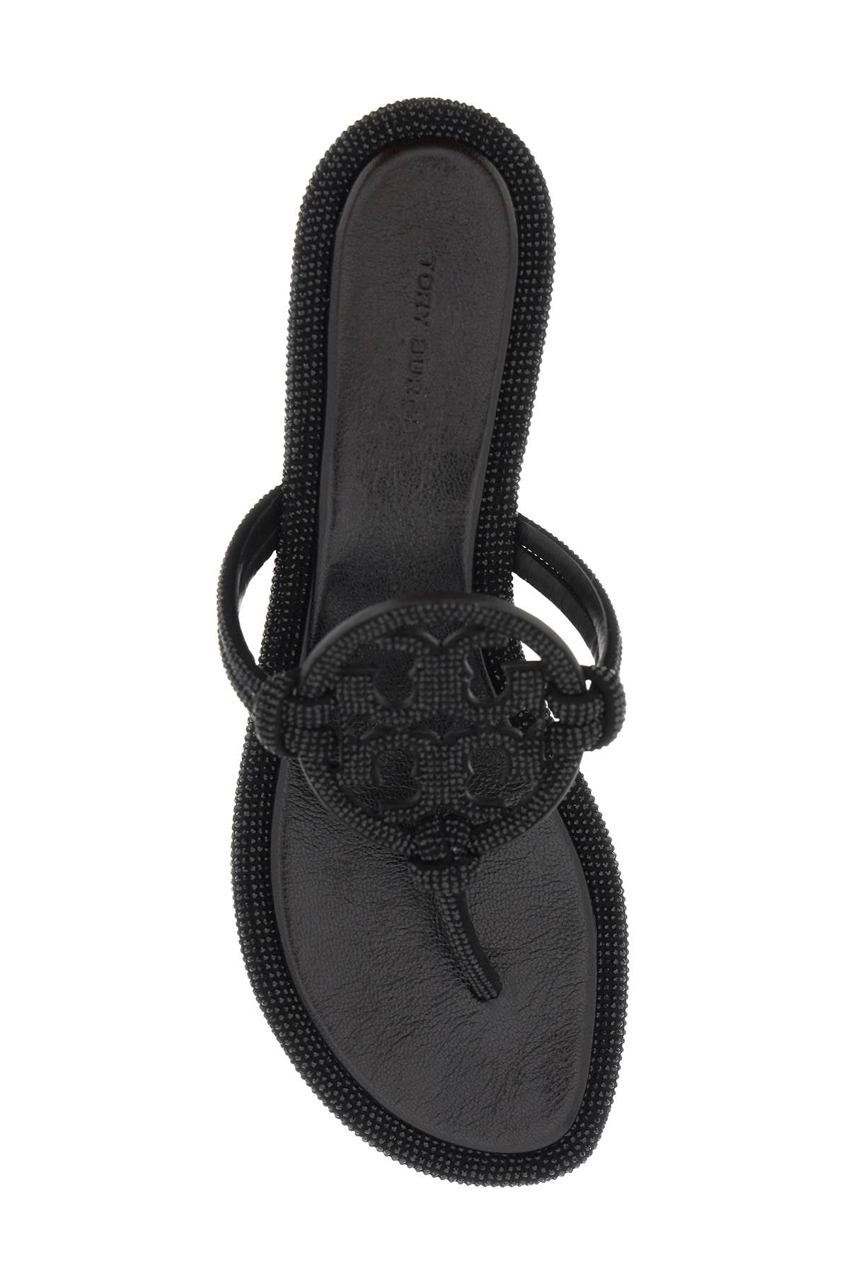 Shop Tory Burch Pavé Leather Thong Sandals