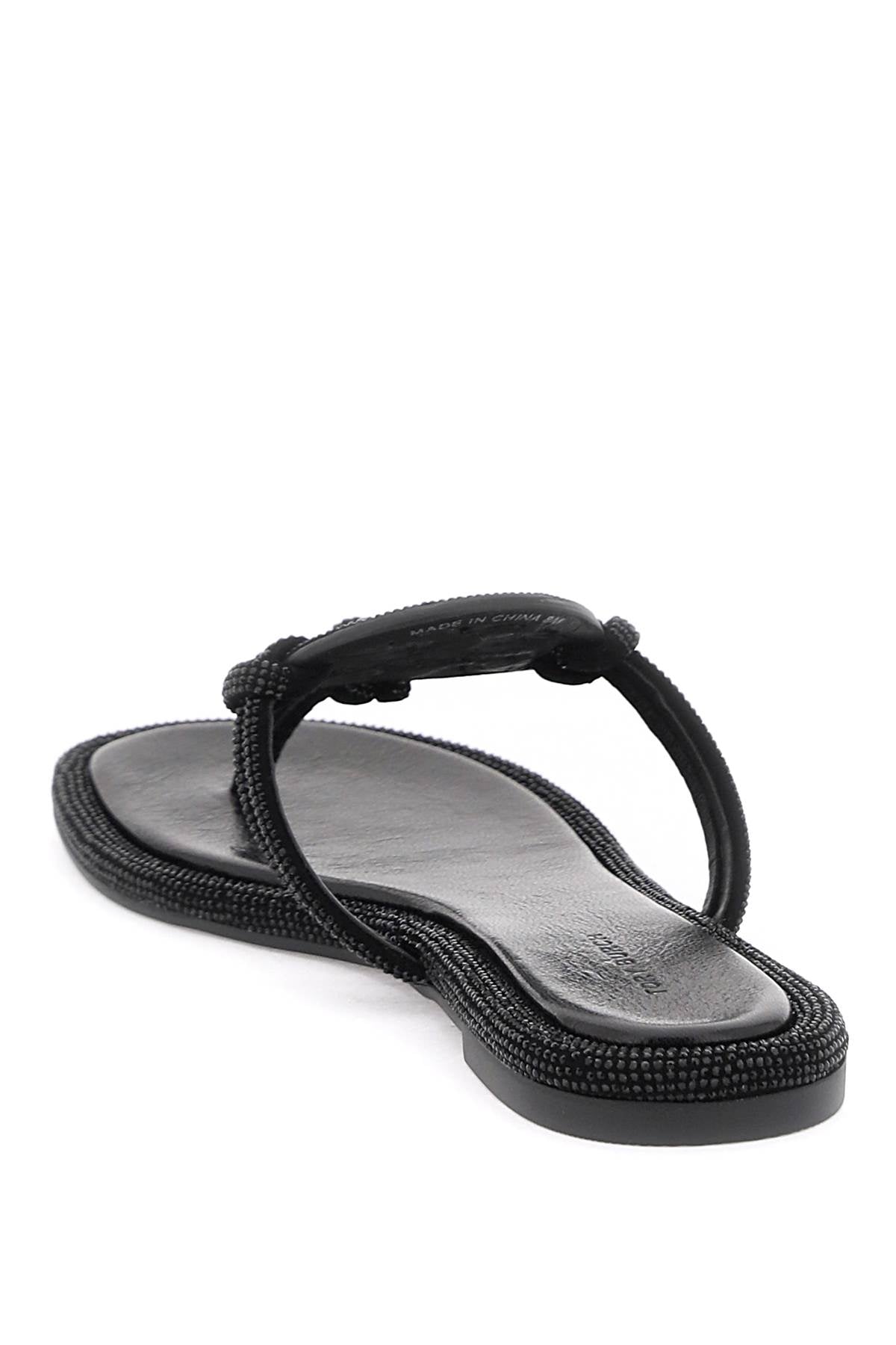 Shop Tory Burch Pavé Leather Thong Sandals