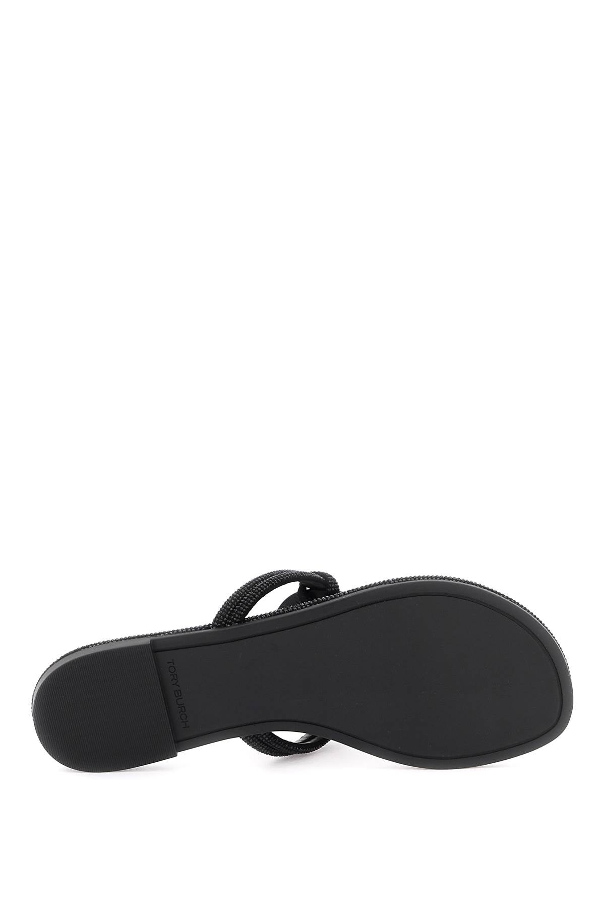 Shop Tory Burch Pavé Leather Thong Sandals