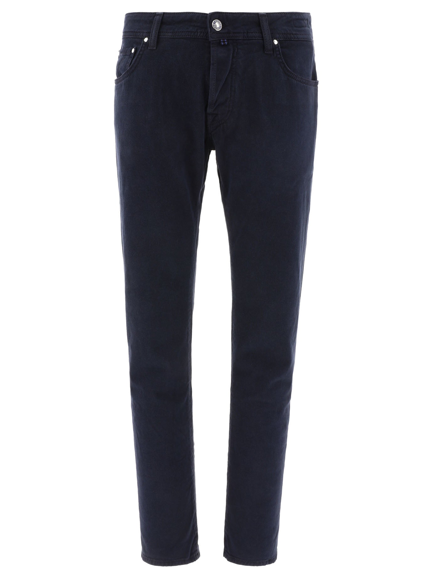 Shop Jacob Cohen Embroidered Jeans With Foulard Trousers Blue