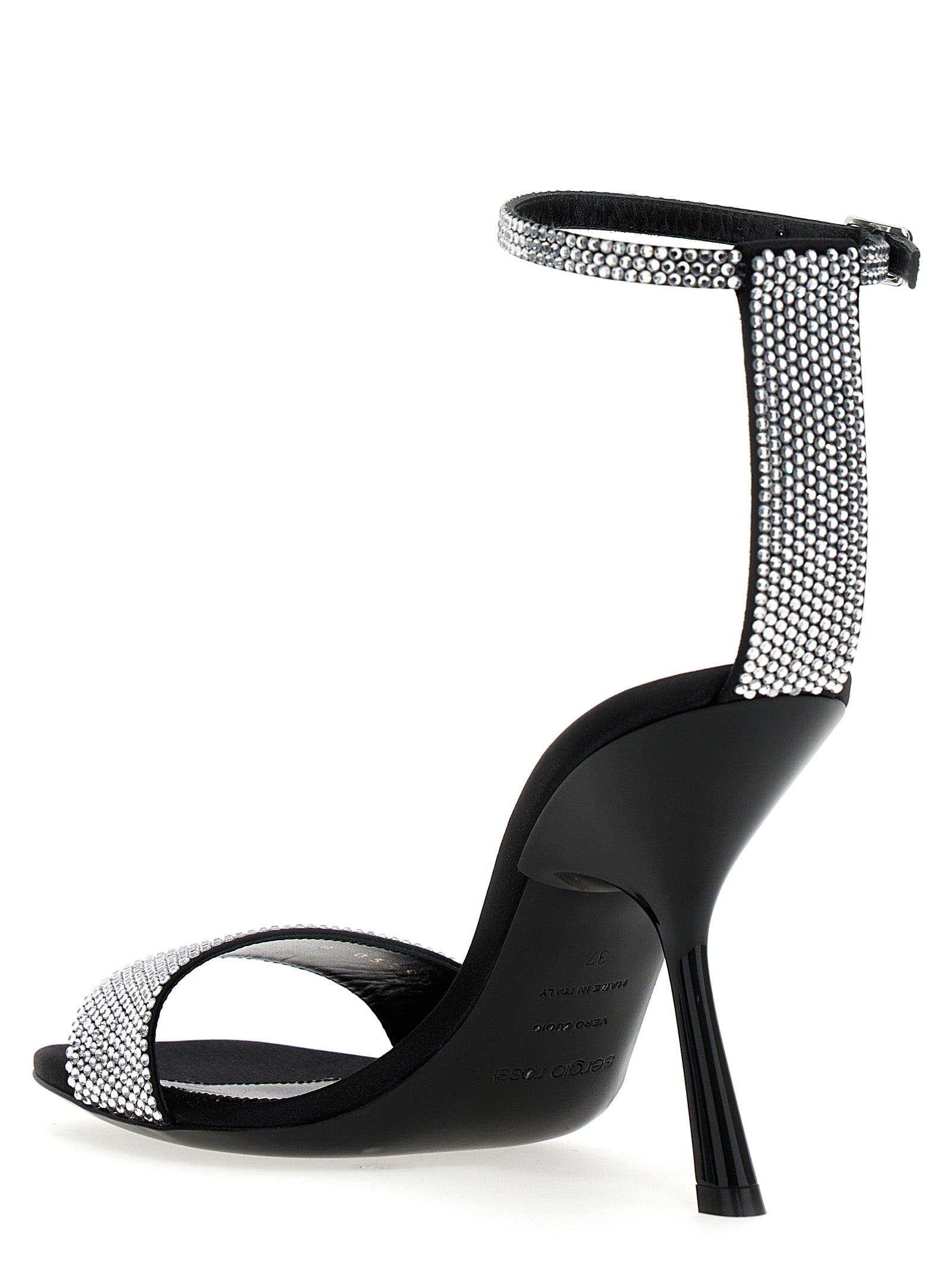 Shop Sergio Rossi Evangelie Sandals Black