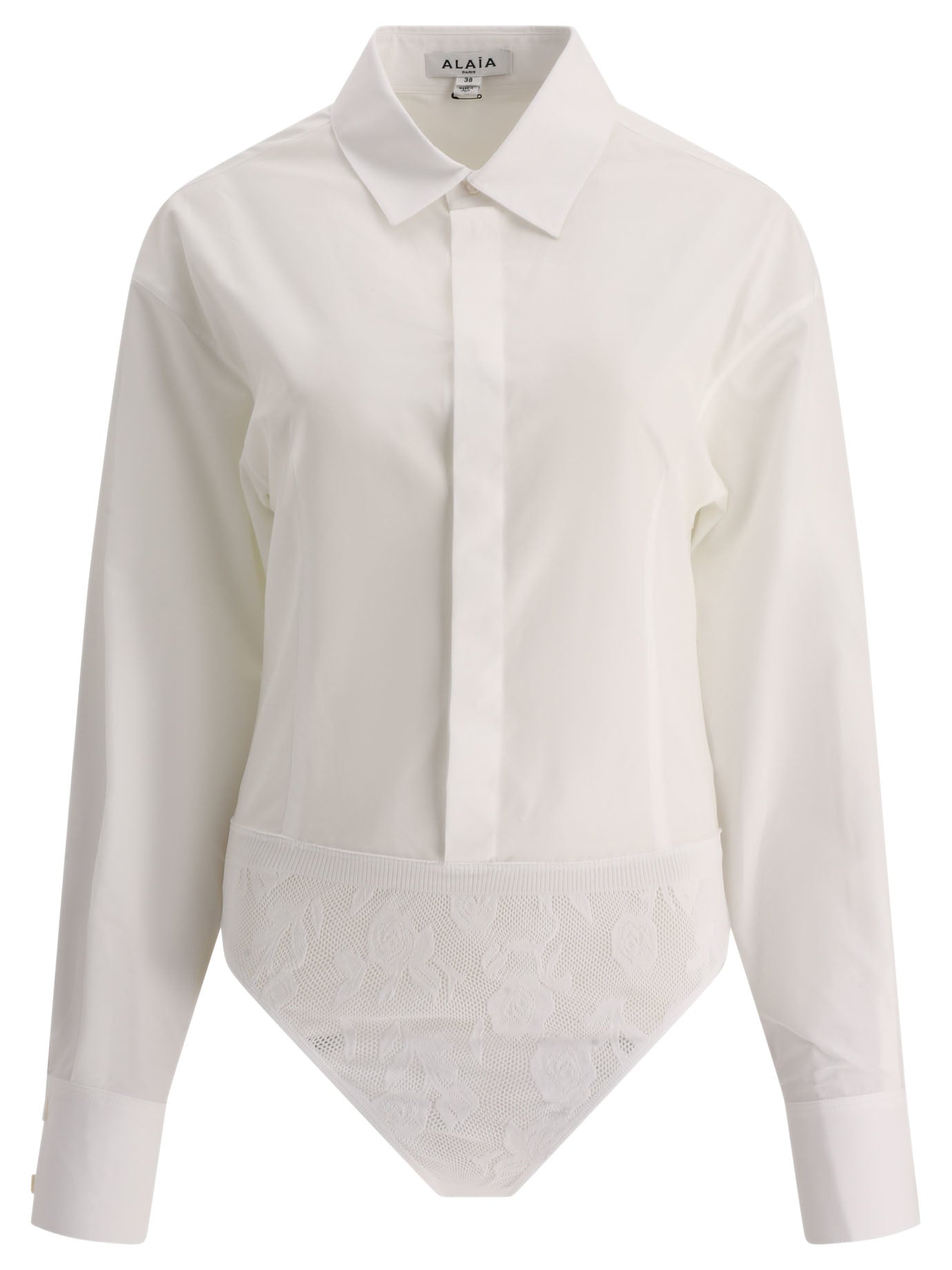 Alaïa Poplin Body-shirt Tops White