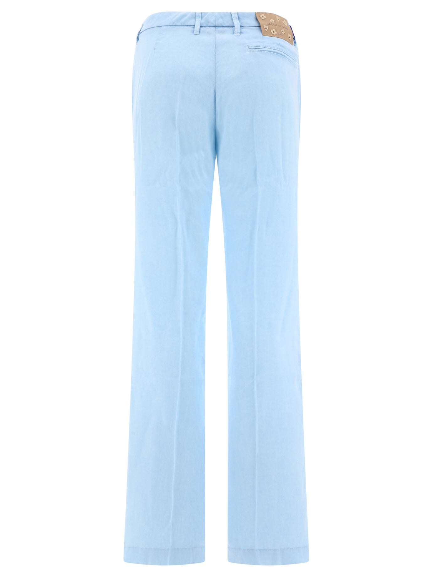 Shop Jacob Cohen Selena Trousers Light Blue