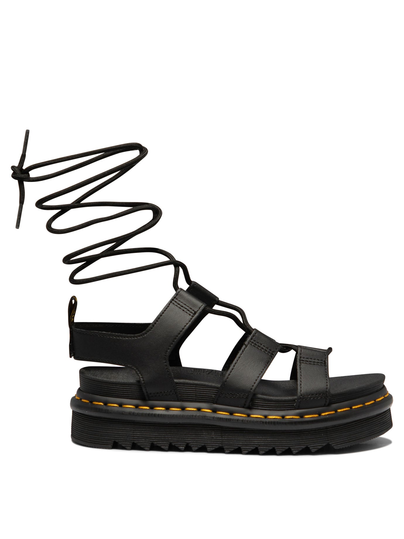 Dr. Martens' Black Nartilla Sandals In Black Hydro