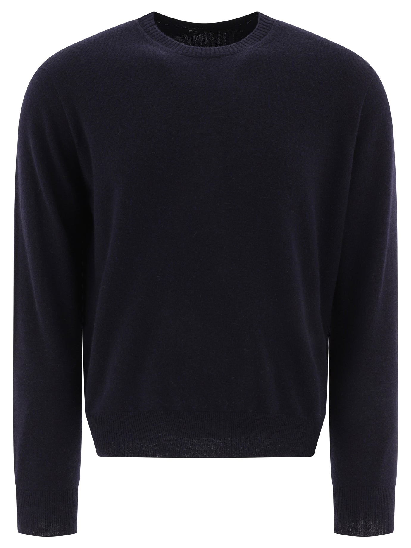 Tom Ford Cashmere Crewneck Sweater Knitwear Blue In Black