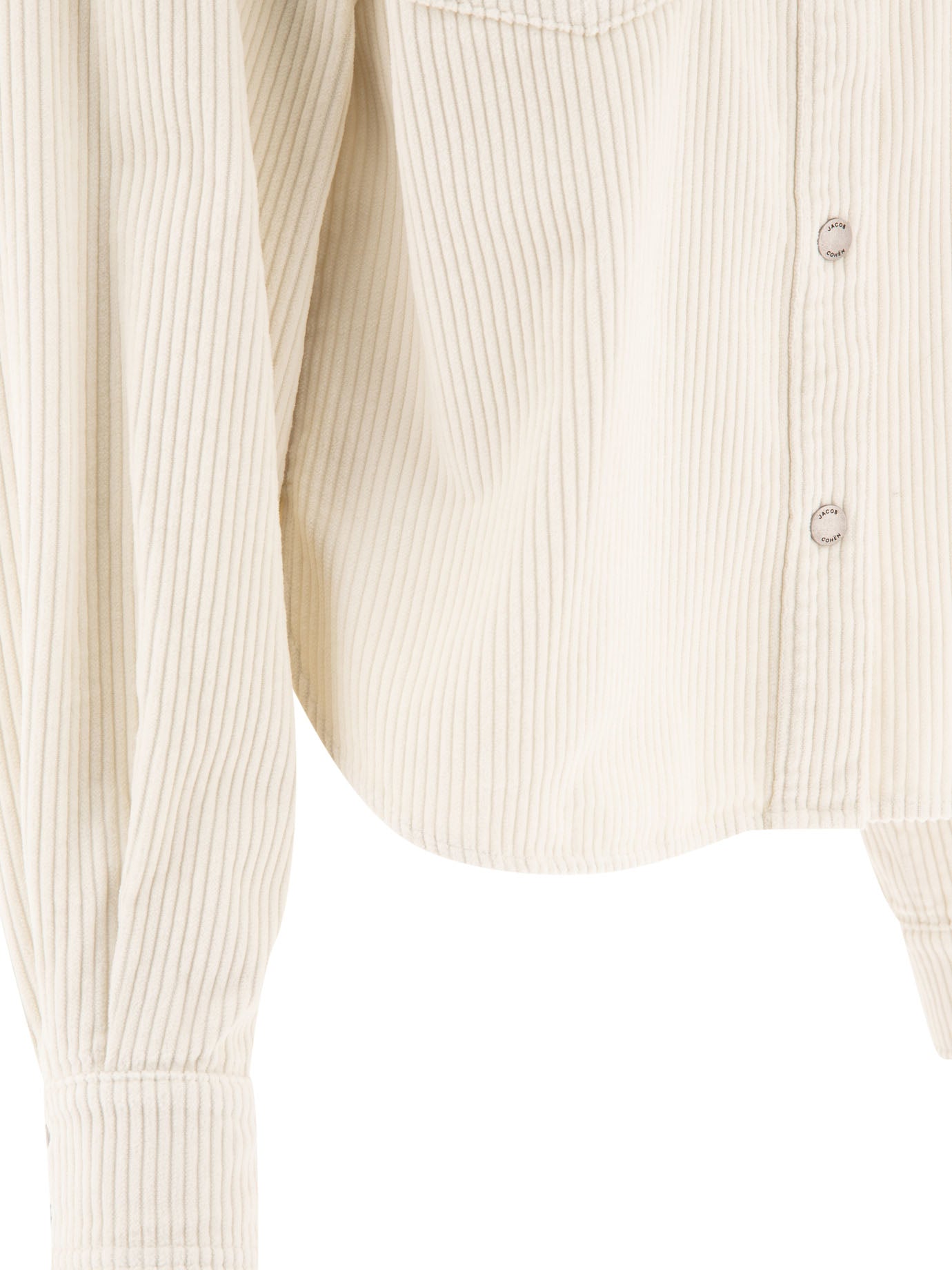 Jacob Cohen Velvet Overshirt Jackets White In Neutral