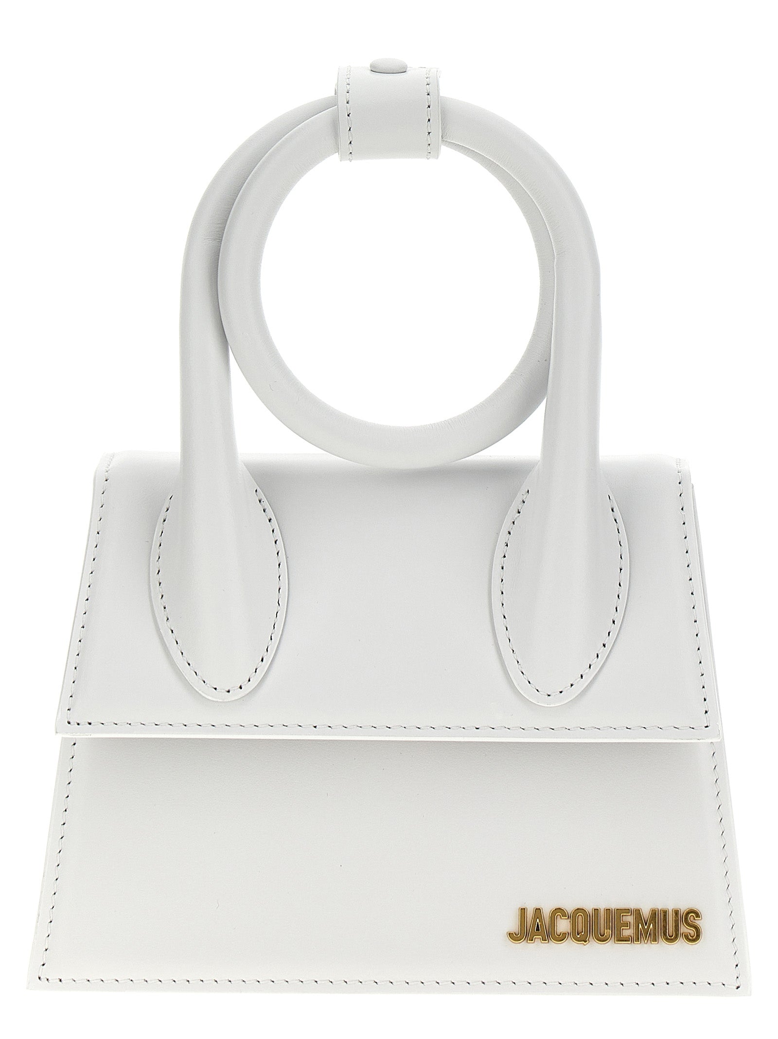 Shop Jacquemus Le Chiquito Noeud Hand Bags White