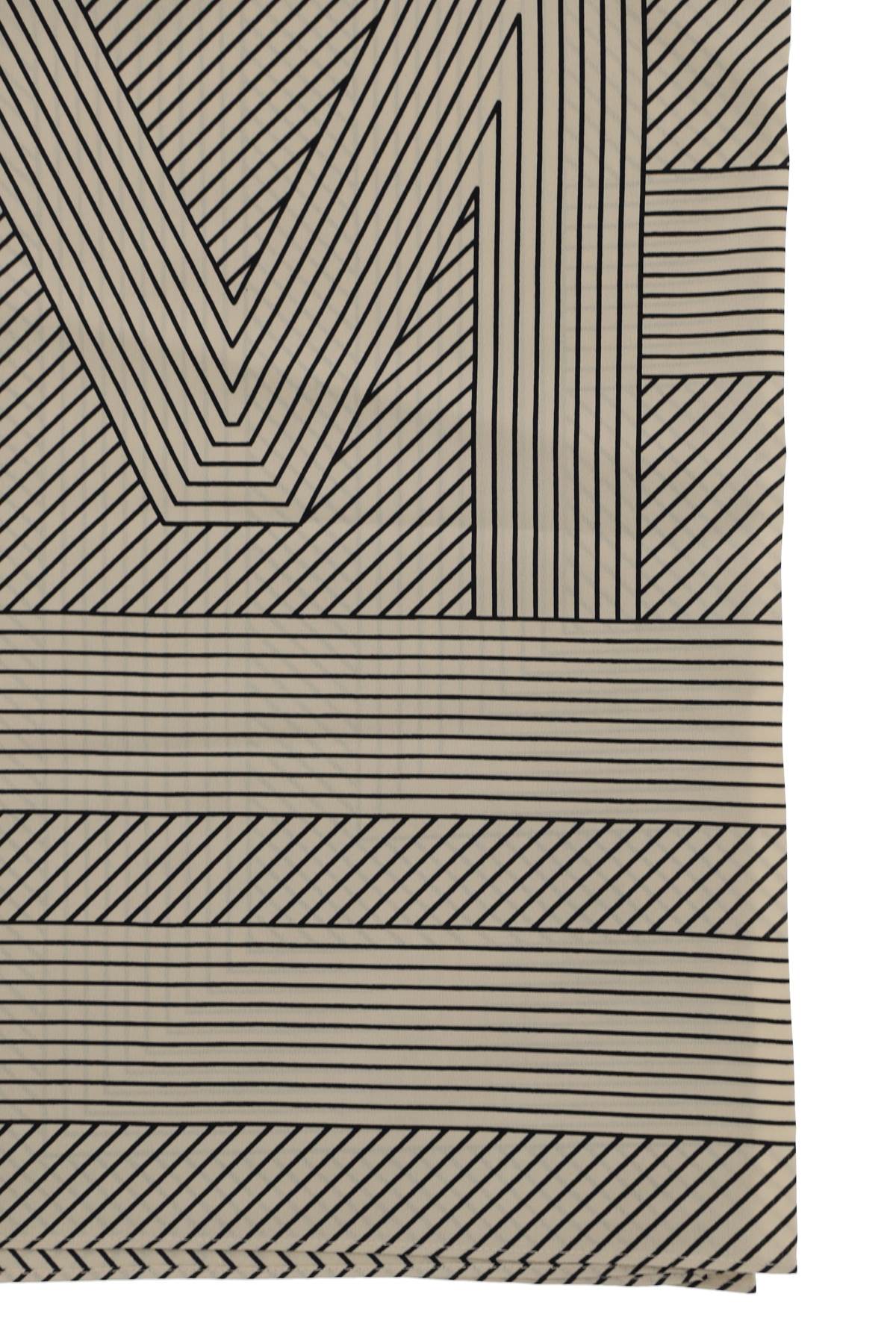 Shop Totême Foulard Striped Monogram In Seta