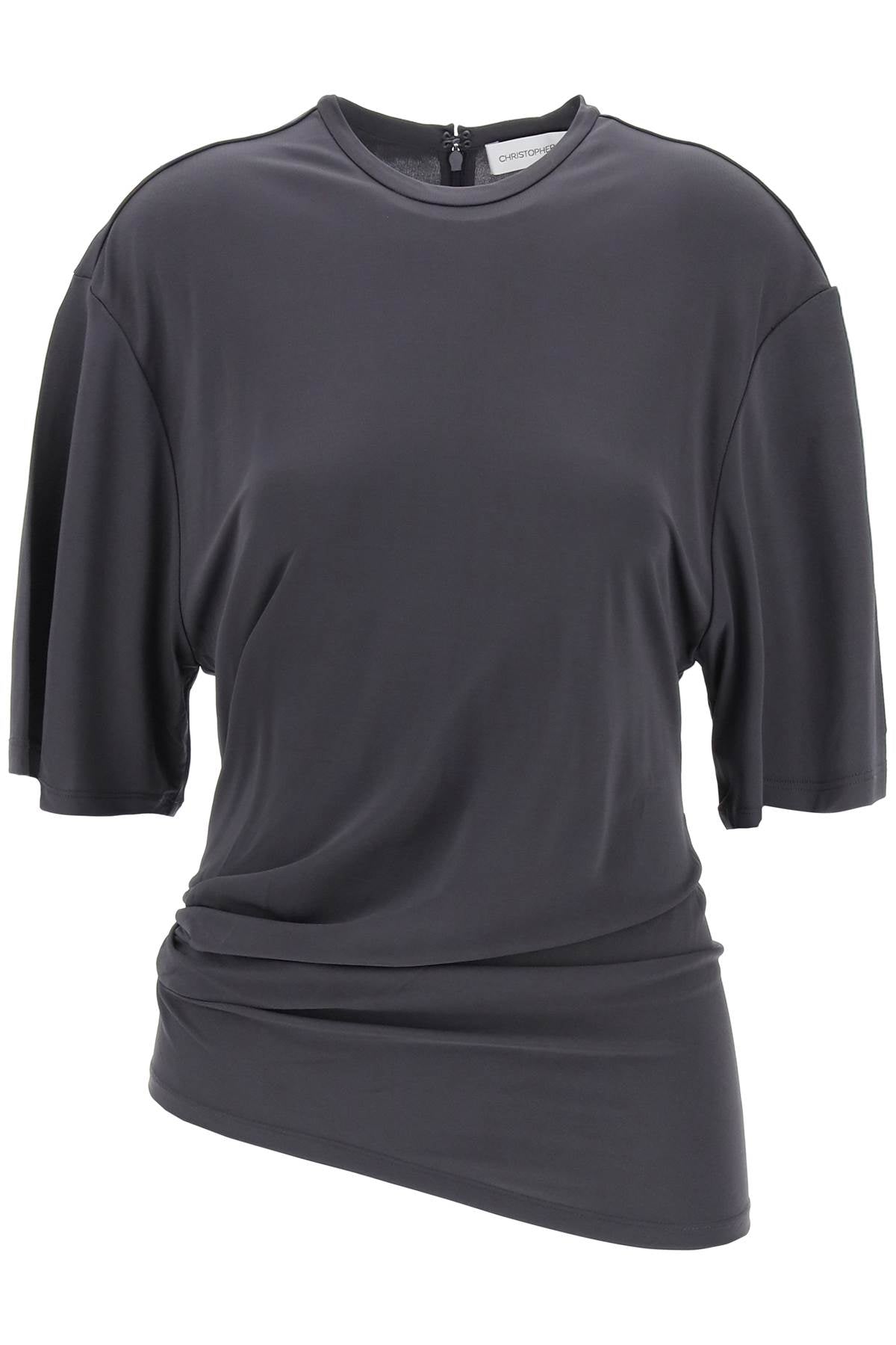 Shop Christopher Esber Top Con Drappeggio Laterale