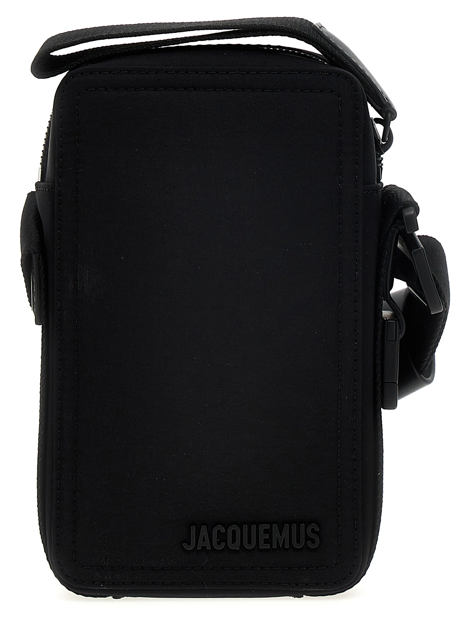 Shop Jacquemus La Cuerda Vertical Crossbody Bags Black