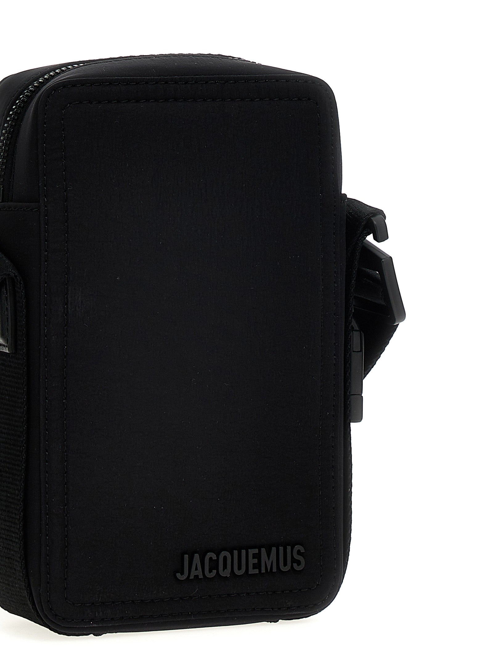 Shop Jacquemus La Cuerda Vertical Crossbody Bags Black