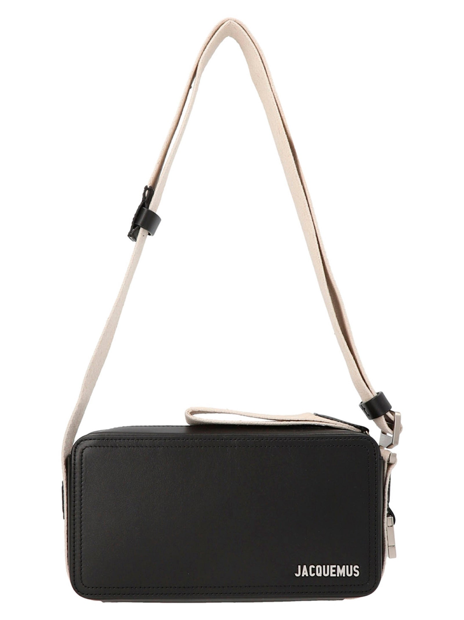 Shop Jacquemus Le Cuerda Horizontal Crossbody Bags White/black