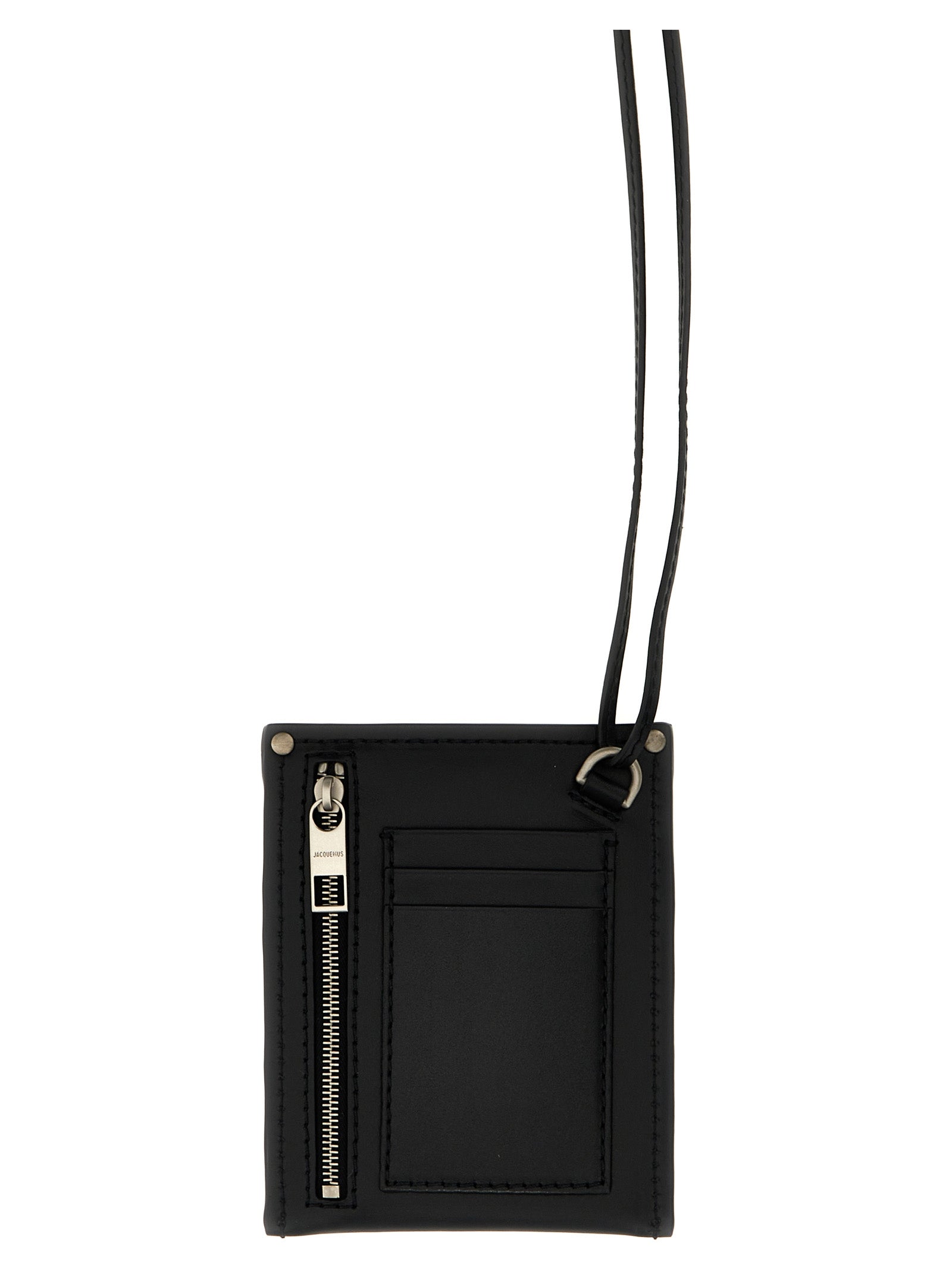 Shop Jacquemus Le Porte Poche Meunier Crossbody Bags Black