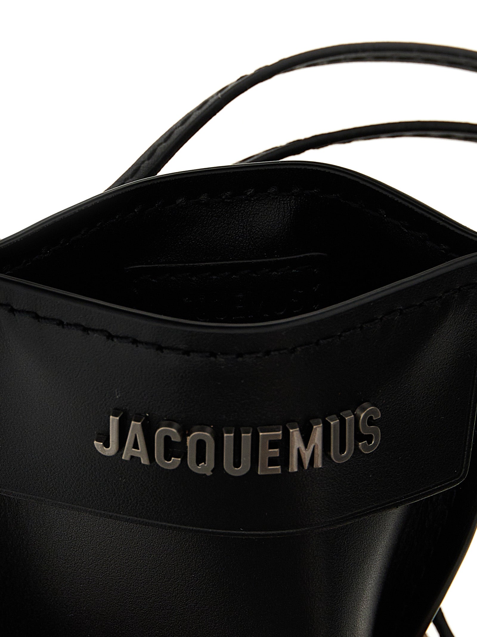Shop Jacquemus Le Porte Poche Meunier Crossbody Bags Black