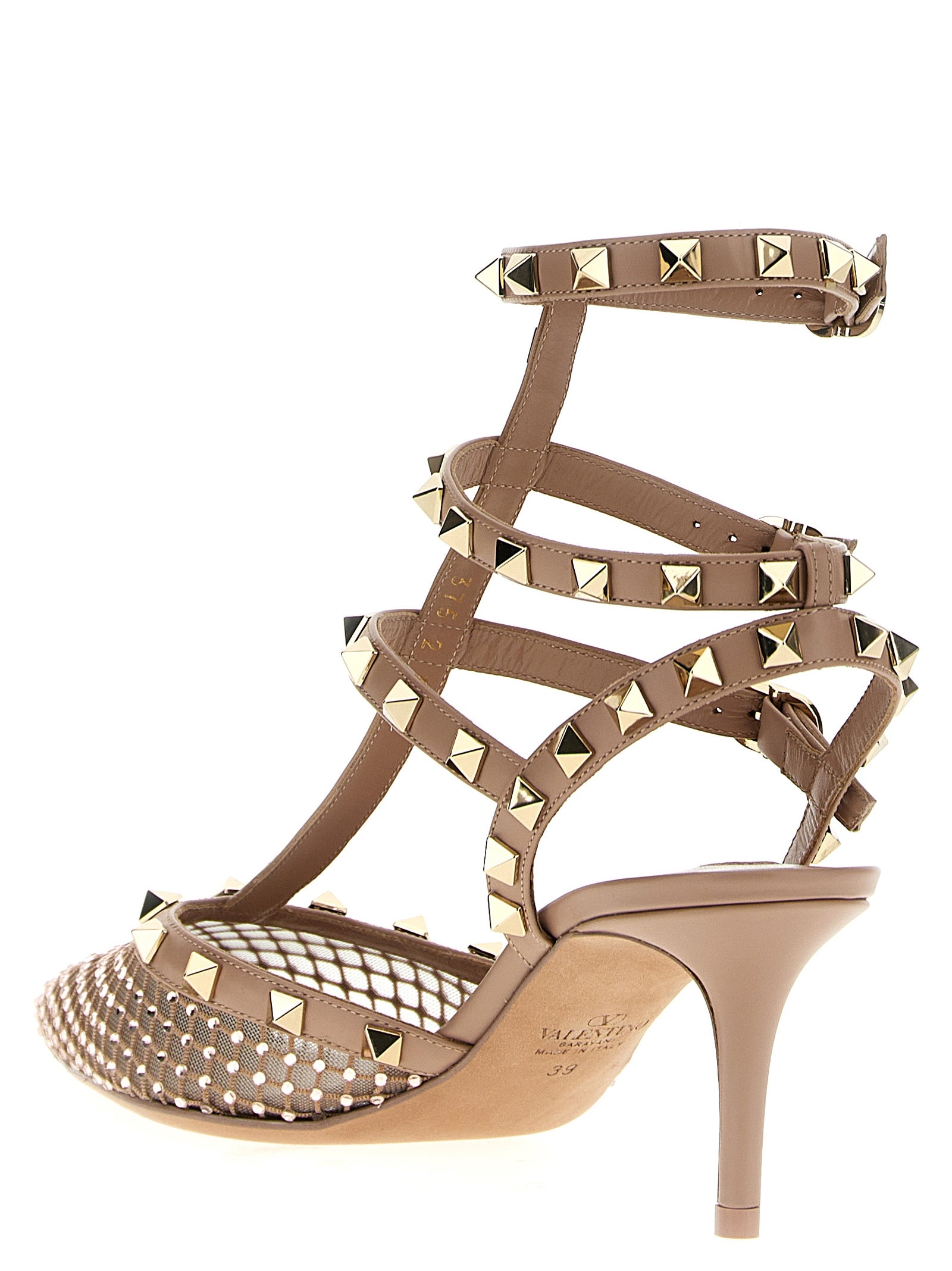 Shop Valentino Rockstud Pumps Beige