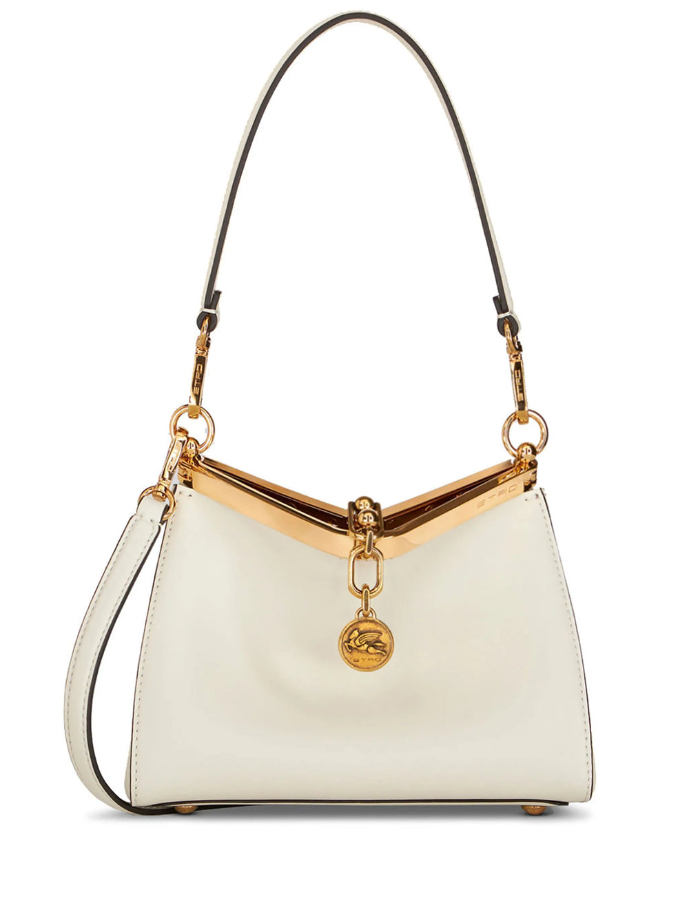 Etro Small Vela Leather Shoulder Bag In White