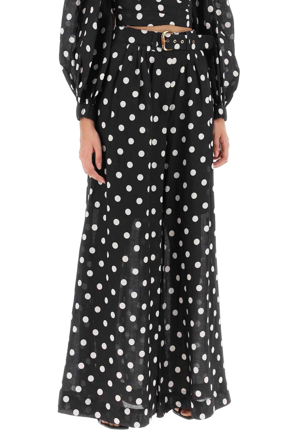 Shop Zimmermann Polka Dot Palazzo Pants