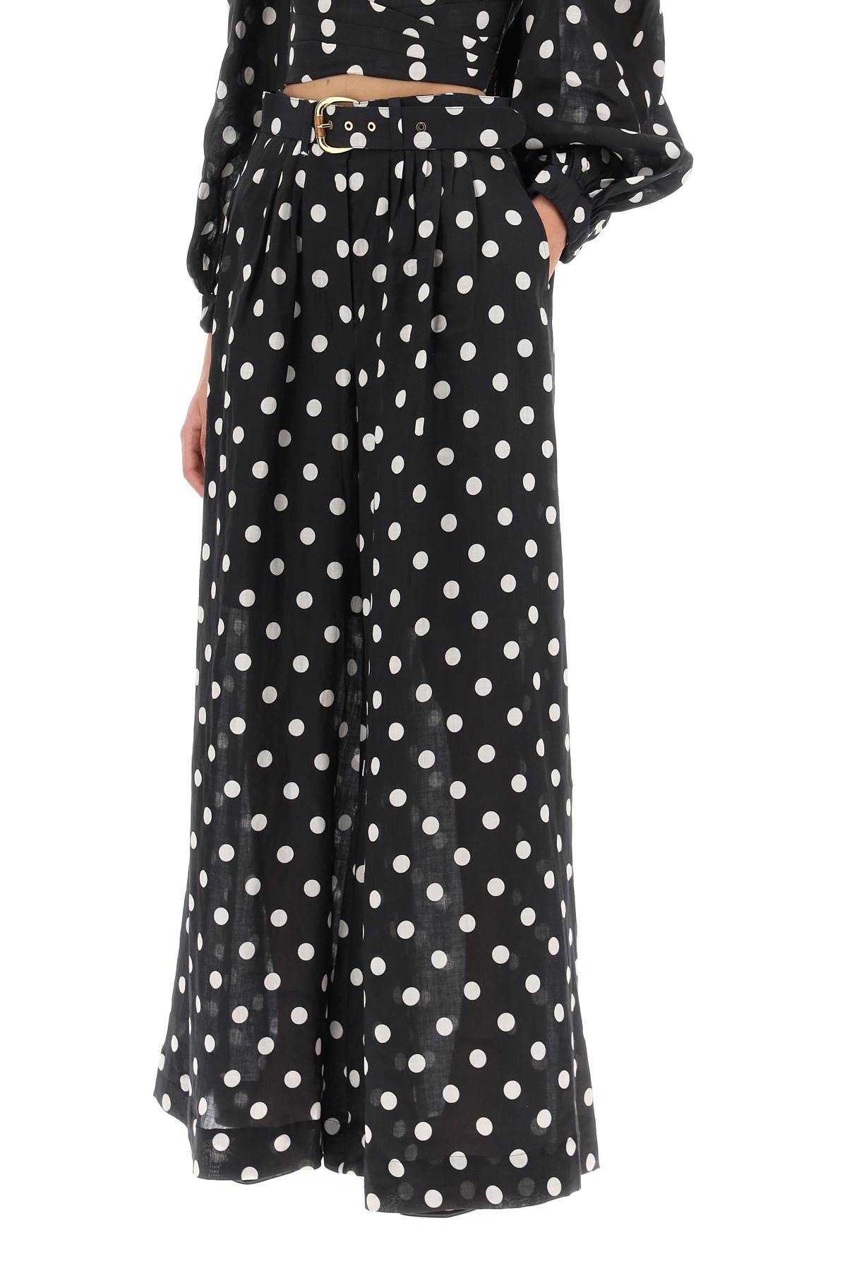 Shop Zimmermann Polka Dot Palazzo Pants