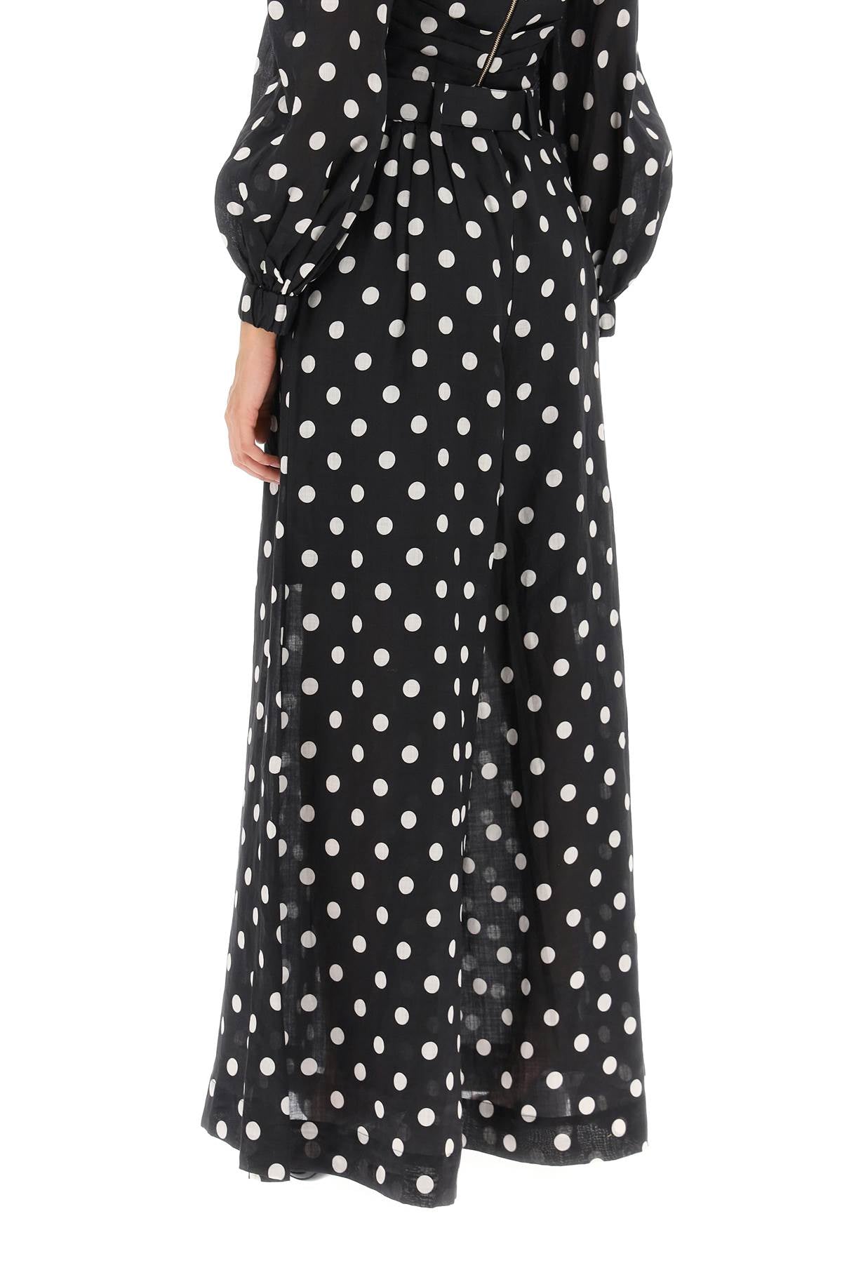 Shop Zimmermann Polka Dot Palazzo Pants