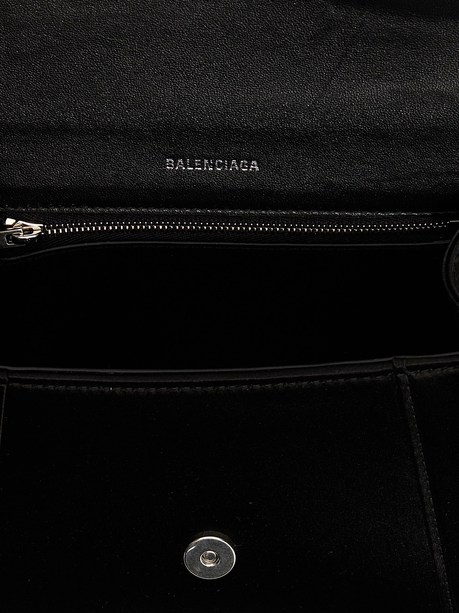 Shop Balenciaga Hourglass S Hand Bags Black