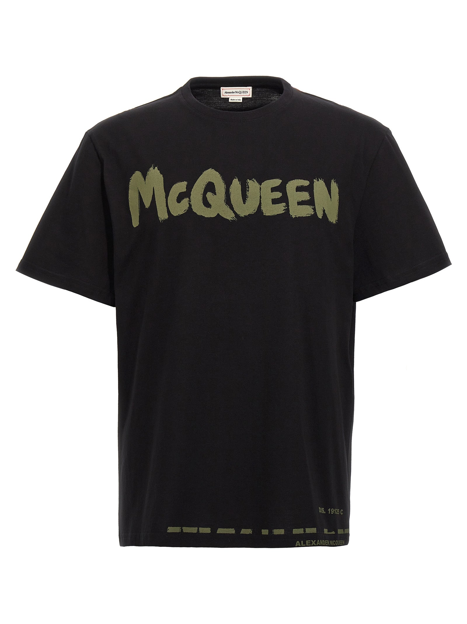 Shop Alexander Mcqueen Logo Print T-shirt Black